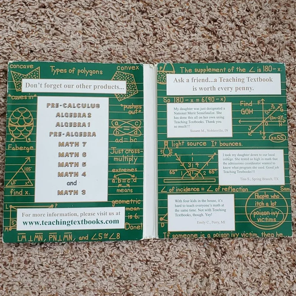 Teaching Textbooks Geometry Set of 12 CDs with Automated Grading - Picture 2 of 4